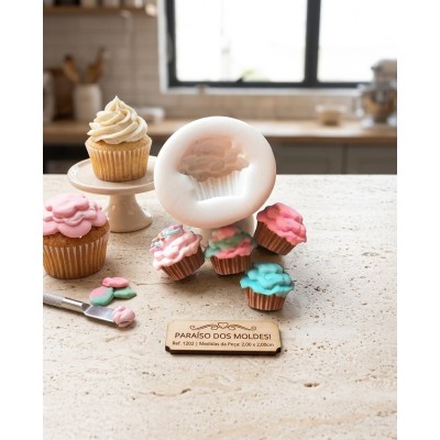 Molde De Silicone Cupcake Fofo - 1202