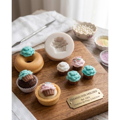 Molde De Silicone Cupcake Fofo - 1202