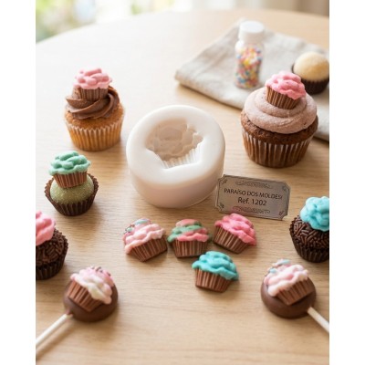 Molde De Silicone Cupcake Fofo - 1202