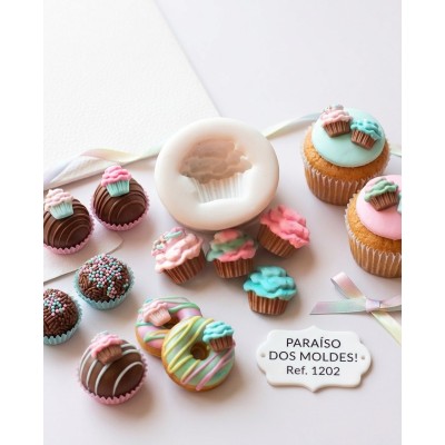 Molde De Silicone Cupcake Fofo - 1202