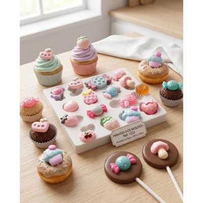 Molde de Silicone Miniaturas De Doces Cute - 1223