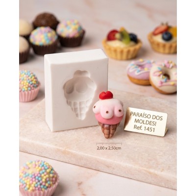 Molde de Silicone Sorvete Charme - 1451